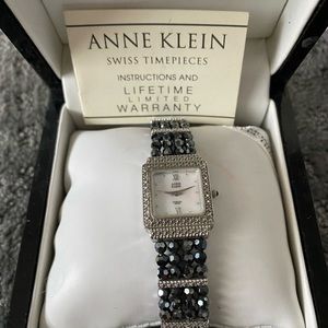 Beautiful Ann Klein diamond and crystal watch